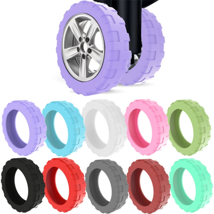 8pcs /Set Luggage Wheel Silicone Protective Cover Swivel Chair Wheel Sound Reducing Cover, Size: Small 4-5cm Wheels(Purple Mixed Blue) - Accessories by buy2fix | Online Shopping UK | buy2fix