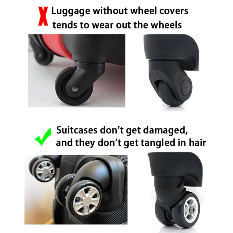 8pcs /Set Luggage Wheel Silicone Protective Cover Swivel Chair Wheel Sound Reducing Cover, Size: Large 5-7cm Wheels(4 Generation Black) - Accessories by buy2fix | Online Shopping UK | buy2fix