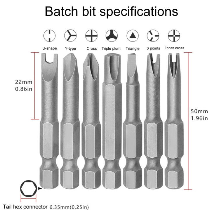 5pcs / Set Profile Bit Chrome Vanadium Steel Bit Set Appliance Repair Electrical Drill Accessories With Magnetic - Drill & Drill Bits by buy2fix | Online Shopping UK | buy2fix