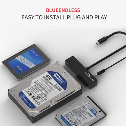 Blueendless US35 USB3.0 To SATA Adapter 2.5 / 3.5-Inch Hard Drive SSD Reader, Spec: Type-C AU Plug - USB to IDE / SATA by Blueendless | Online Shopping UK | buy2fix