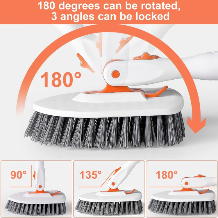 Shower Cleaning Brush With 52 Inch Adjustable Handle Tub Tile Scrubber Brush, Spec: Set 4 - Handheld Cleaner & Mops by buy2fix | Online Shopping UK | buy2fix