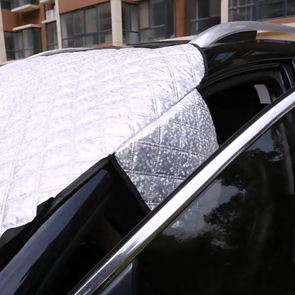 Car Front Windshield Cover Sun Shade Snow Shield Sunscreen Heat Insulation Frostproof Car Coat Half Cover, Style: Protect Wipers(Silver) - Window Foils & Solar Protection by buy2fix | Online Shopping UK | buy2fix