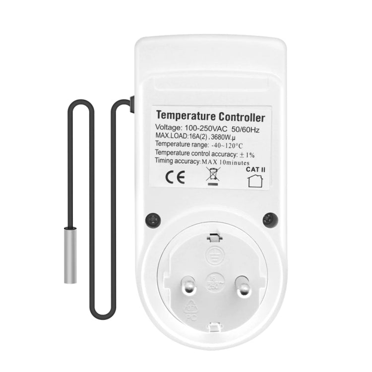 Intelligent Digital Thermostat Countdown Temperature Control Switch Socket Timing Temperature Controller(UK) - Smart Socket by buy2fix | Online Shopping UK | buy2fix