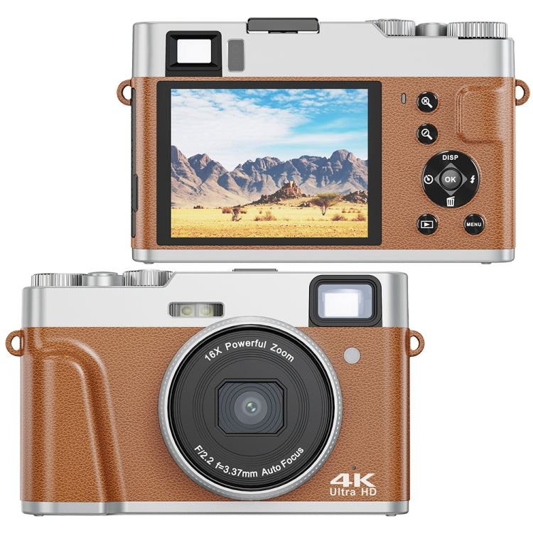 DC202L 2.8-Inch 4K HD 16X Zoom Photography Digital Camera Home SLR Camera, Color: Brown UK Plug - Children Cameras by buy2fix | Online Shopping UK | buy2fix