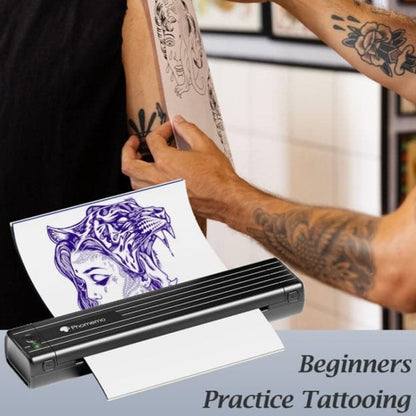 Phomemo TP83-BK Wireless Tattoo Stencil Printer With 10pcs Transfer Paper(Black) - Printer by Phomemo | Online Shopping UK | buy2fix