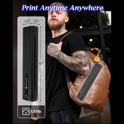 Phomemo TP83-BK Wireless Tattoo Stencil Printer With 10pcs Transfer Paper(Black) - Printer by Phomemo | Online Shopping UK | buy2fix