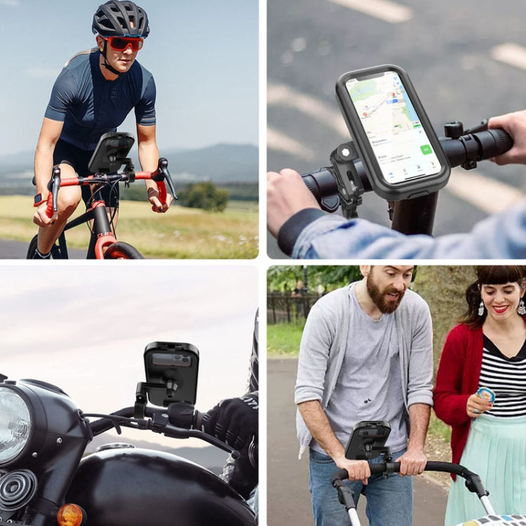 Waterproof Motorcycle Bicycle Cell Phone Holder 360 Rotating Riding Navigation Holder, Model: Handlebar - Holder by buy2fix | Online Shopping UK | buy2fix