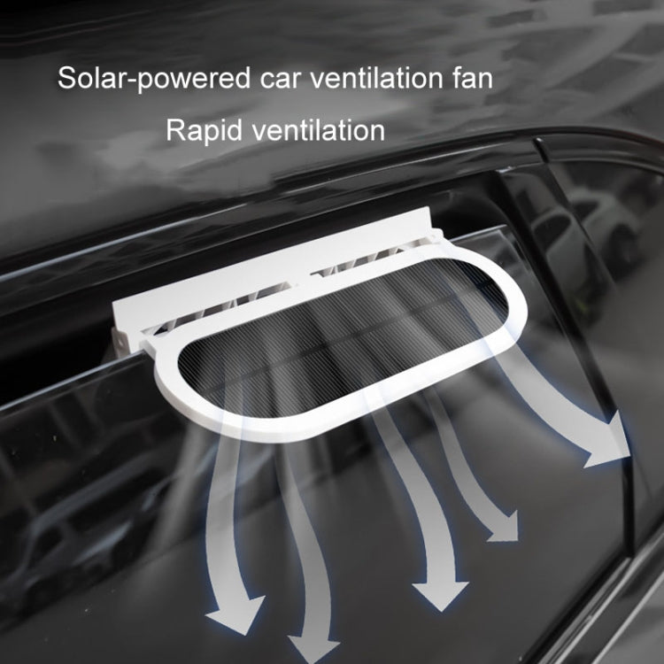 USB Plug-In Car Window Exhaust Fan Car Air Circulation Cooling Ventilation Fan, Color: Solar White - Heating & Fans by buy2fix | Online Shopping UK | buy2fix