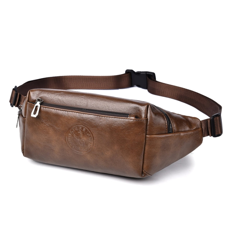 WEIXIER Y9579 Men Large Capacity Sports Waist Pack Multifunctional Waterproof Cell Phone Bag(Brown) - Single-shoulder Bags by WEIXIER | Online Shopping UK | buy2fix