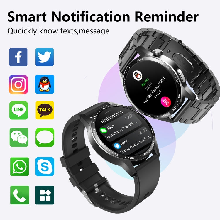 F400  1.55 Inch Screen Smart Watch Support ECG/ Blood Oxygen / Blood Sugar / 150+ Sports Mode, Color: Black Leather - Smart Watches by buy2fix | Online Shopping UK | buy2fix