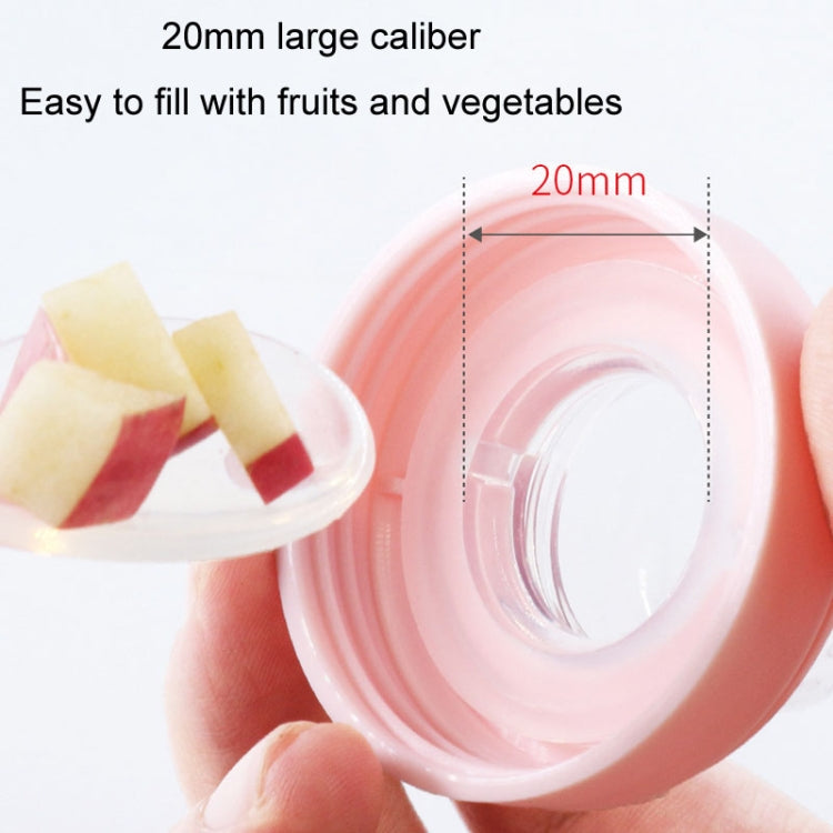 Portable Dual-purpose Baby Food Feeding Spoon Fruit Vegetable Silicone Feeding Pacifier Bottle(Pink) - Cups & Silicone Nipple by buy2fix | Online Shopping UK | buy2fix