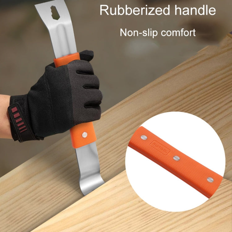 RUITOOL Stainless Steel Pry Bar Multi-Purpose Scraper Woodworking Decoration Non-Slip Nailer(Orange) - Others by RUITOOL | Online Shopping UK | buy2fix