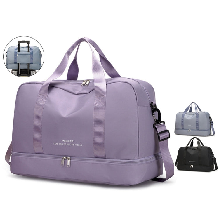 WEIXIER V016 Leisure Travel Trolley Handbag Large Capacity Lightweight Handy Duffel Bag(Purple) - Handbags by WEIXIER | Online Shopping UK | buy2fix