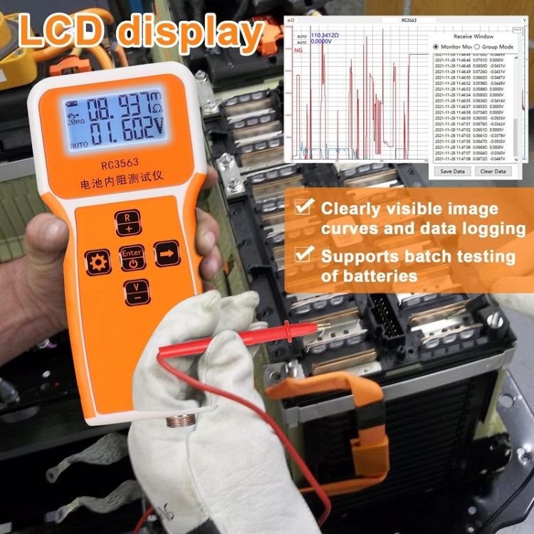 High-Precision Battery Voltage Internal Resistance Tester, Specifications: Host+Clip - Battery & Resistance Tester by buy2fix | Online Shopping UK | buy2fix