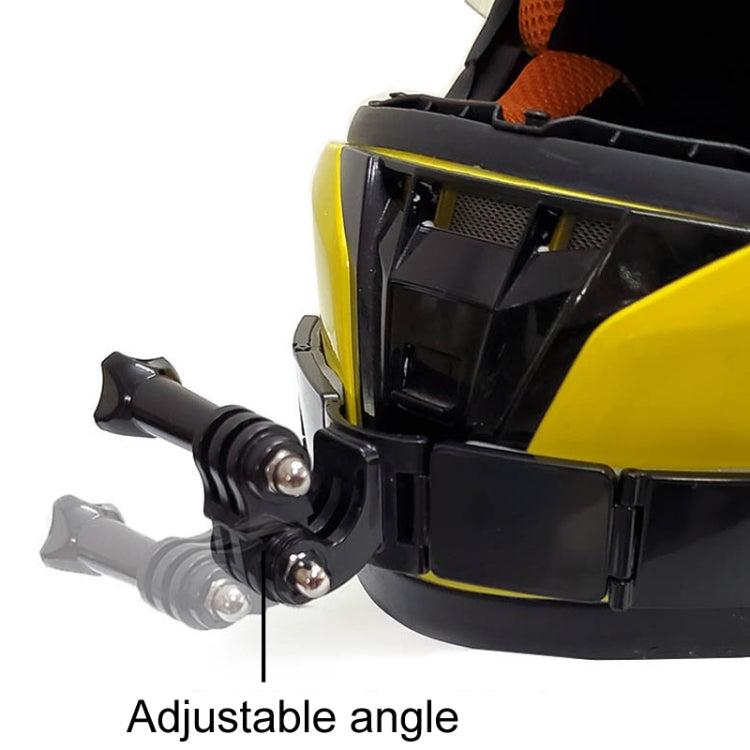 TUYU Motorcycle Integrated Hinged Helmet Chin Sports Camera Mounting Bracket, Style: With 2 Stickers - Helmet Mount by TUYU | Online Shopping UK | buy2fix