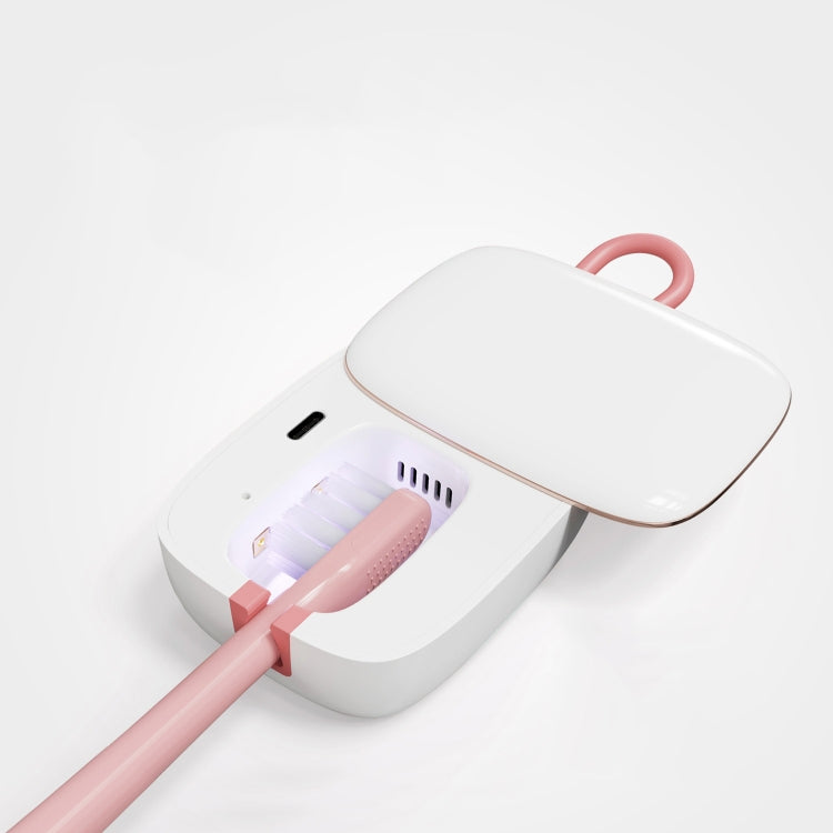 YG-02 Mini UVC Ultraviolet Toothbrush Disinfection Box Portable USB Charging Travel Sterilizer(Pink) - Toothbrush Sanitizer by buy2fix | Online Shopping UK | buy2fix