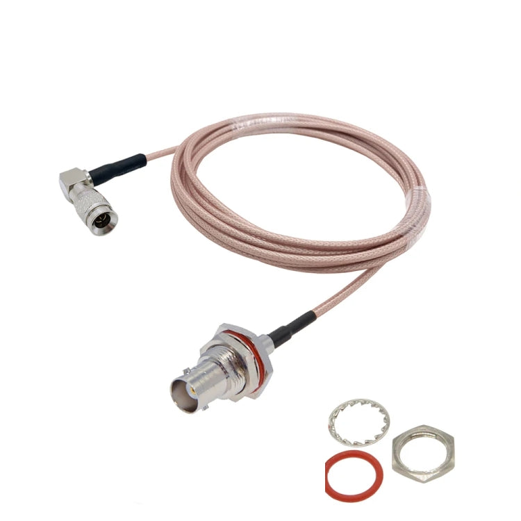 50cm CC4 Male Elbow To BNC Through Wall Waterproof Female Connector Cable RG179 Coaxial RF Wire - Connectors by buy2fix | Online Shopping UK | buy2fix