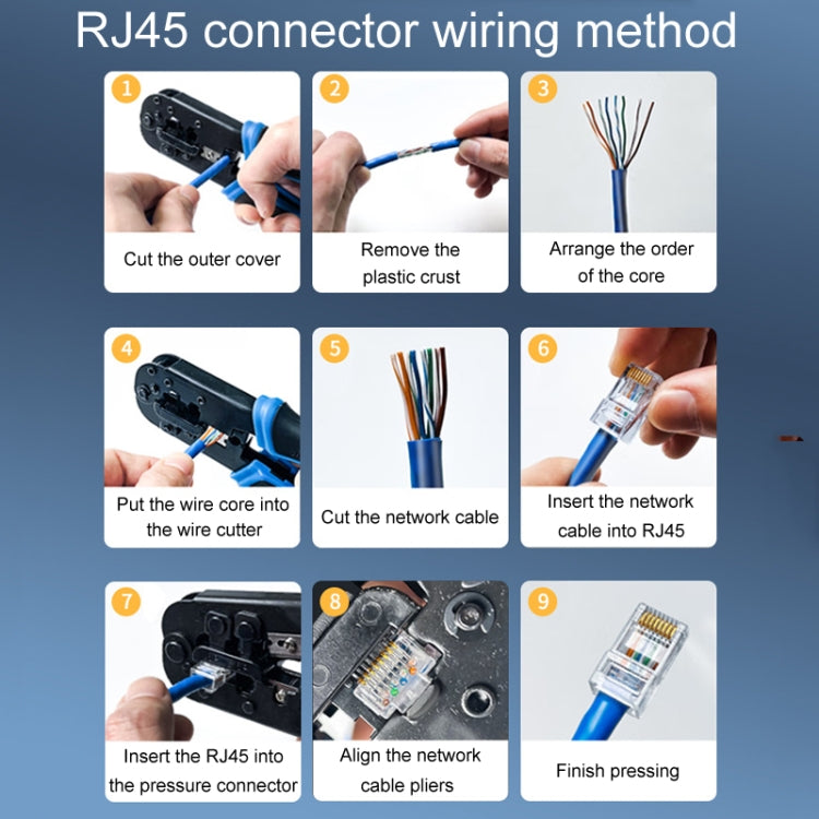 1U 100pcs / Can JINGHUA S688 Gigabit Transport Cabling Extruded Super Cat6 Dual Shield RJ45 8P8C Connector - Lan Cable and Tools by JINGHUA | Online Shopping UK | buy2fix