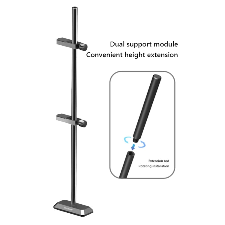 COOLMOON GH260 Desktop Computer Vertical Mounted Graphics Card Protection Shelf Metal Rod Magnetic Support Bracket, Color: GH260 Black - Caddies & Enclosures by COOLMOON | Online Shopping UK | buy2fix