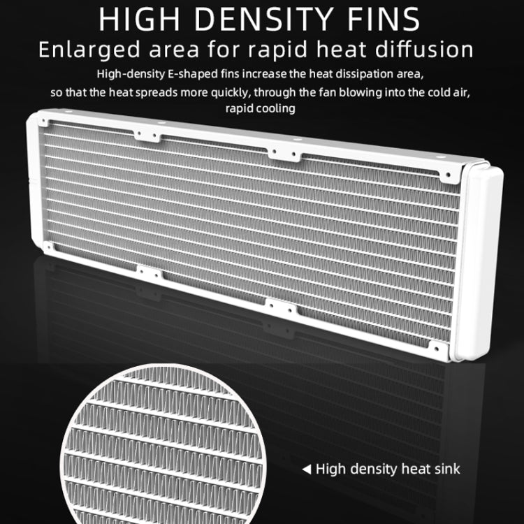 COOLMOON CM-YM-360T Computer ARGB Temperature Display Lens Multi-Platform Integrated CPU Cooler(White) - Fan Cooling by COOLMOON | Online Shopping UK | buy2fix