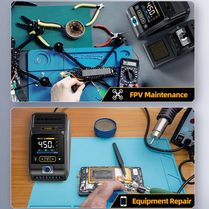 FNIRSI 200W Intelligent Constant Temperature Electric Soldering Iron Station, Set: US Plug F210 Upgrade 3 Heads - Electric Soldering Iron by FNIRSI | Online Shopping UK | buy2fix