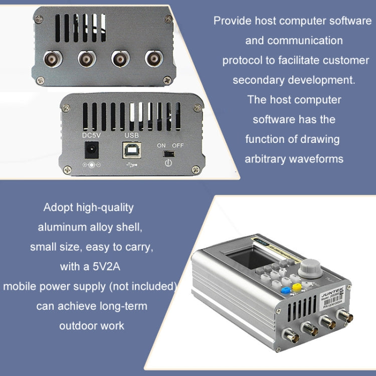 JUNTEK Programmable Dual-Channel DDS Function Arbitrary Waveform Signal Generator, Frequency: 30MHz(US Plug) - Other Tester Tool by buy2fix | Online Shopping UK | buy2fix