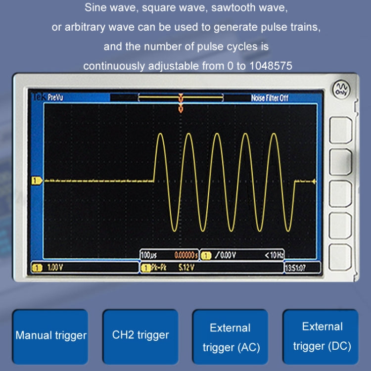 JUNTEK Programmable Dual-Channel DDS Function Arbitrary Waveform Signal Generator, Frequency: 60MHz(US Plug) - Other Tester Tool by buy2fix | Online Shopping UK | buy2fix