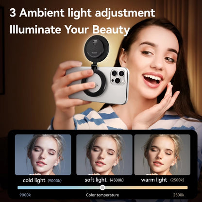 TELESIN Magnetic Selfie Light Rechargeable Reversible Design Fill Light - Selfie Light by TELESIN | Online Shopping UK | buy2fix