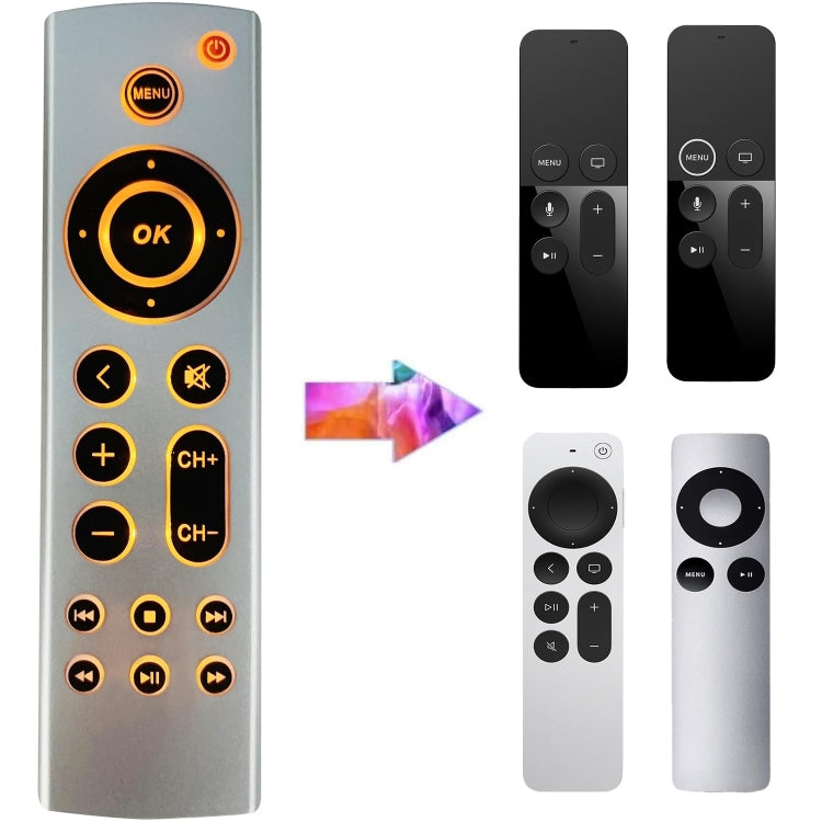 For Apple TV Remote Control 4K / HD A2169 A1842 A1625 Backlight Style Without Voice - TV by buy2fix | Online Shopping UK | buy2fix