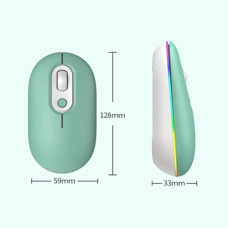 Rechargeable Illuminated Silent Wireless Mouse, Style: 2.4G Pink - Wireless Mice by buy2fix | Online Shopping UK | buy2fix