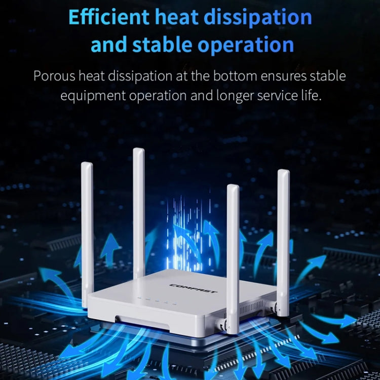 COMFAST CF-WR630AX 3000Mbps Dual-Band WiFi6 MESH Router 4x5dBi Antenna UK Plug - Wireless Routers by COMFAST | Online Shopping UK | buy2fix