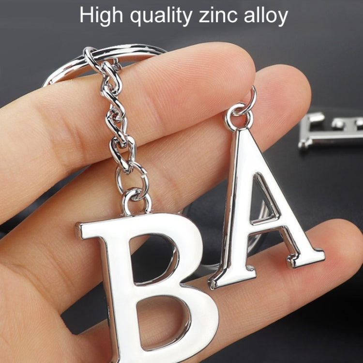 Double-Sided Three-Dimensional Plating Alphabet Keychain, Style: A - Key Rings by buy2fix | Online Shopping UK | buy2fix