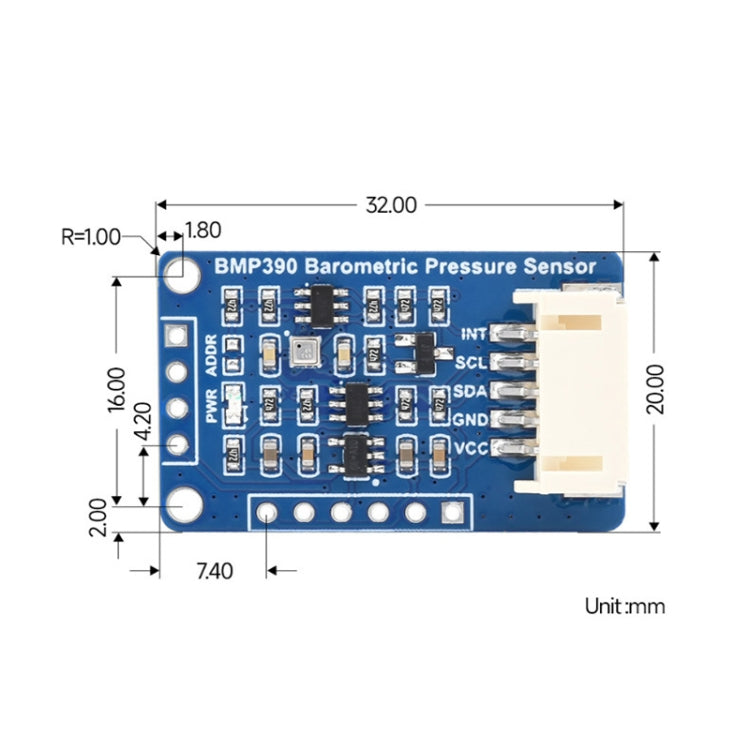 Waveshare 24658 BMP390 High Precision Barometric Pressure / Altitude / Temperature Measuring Sensor - Modules Expansions Accessories by Waveshare | Online Shopping UK | buy2fix