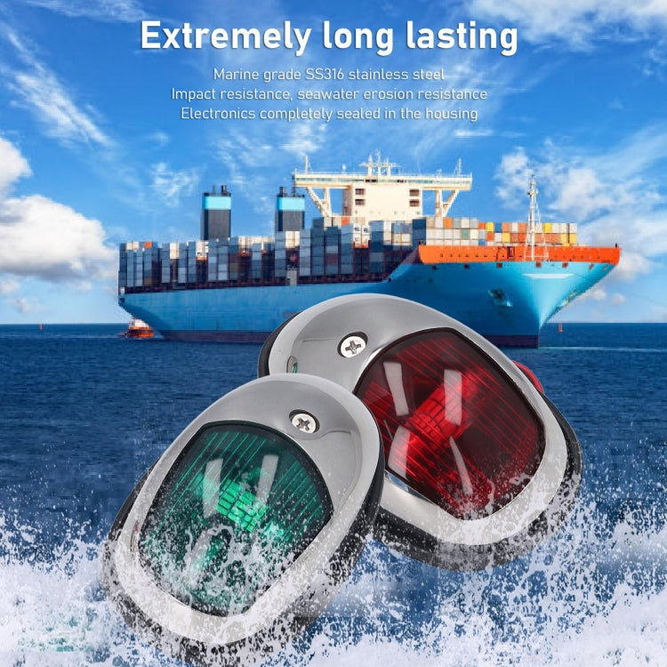 Marine Navigation Warning Light Signal LED Yacht Light, Color: White Shell Green - Marine Accessories & Parts by buy2fix | Online Shopping UK | buy2fix