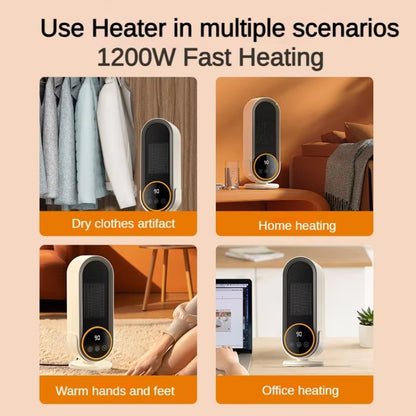 E68 1200W PTC Ceramic Heating Desktop Heater Smart Electric Heater, Plug: UK Plug(Standard Model) - Electric Heaters by buy2fix | Online Shopping UK | buy2fix