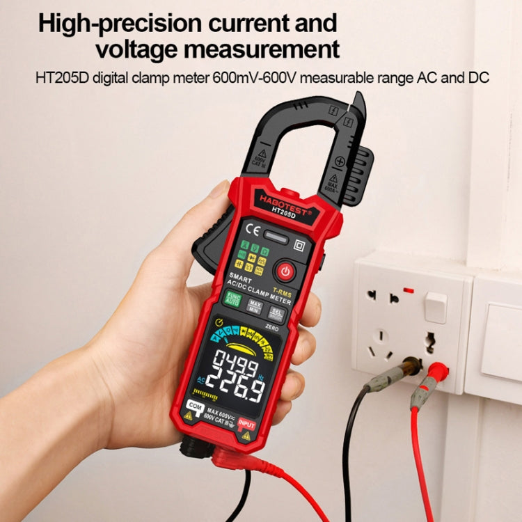 HABOTEST HT205D Clamp Intelligent Anti-Burning Multi-Function High Precision Digital Multimeter(Black Red) - Digital Multimeter by HABOTEST | Online Shopping UK | buy2fix