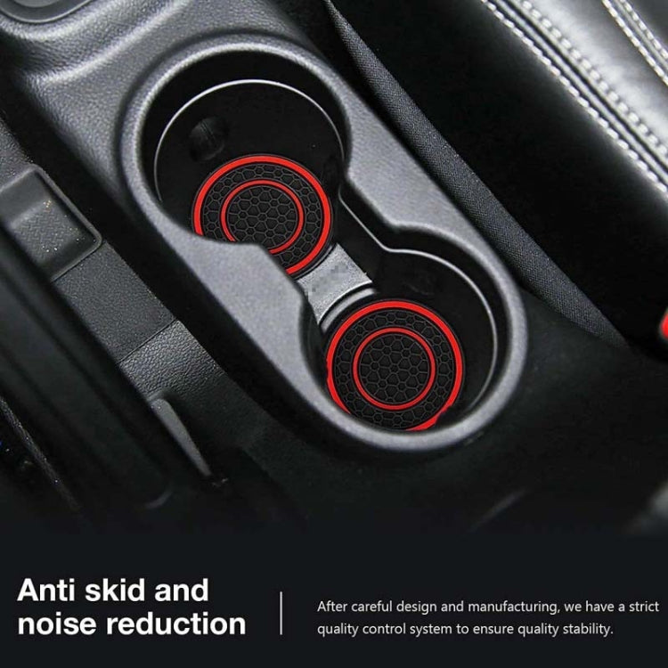 2pcs / Set Universal Car Center Control Anti-Slip Dustproof Coasters(Black Line) - Car Anti-Slip Mats by buy2fix | Online Shopping UK | buy2fix