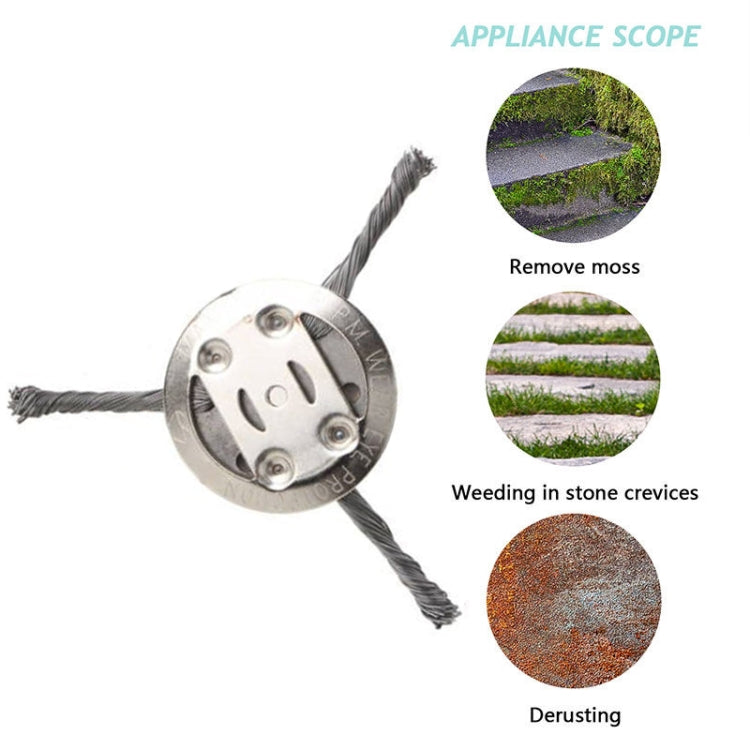 Steel Wire Weeding Wheel Twisted Wire Weeding Disc Mower Blade Accessories, Spec: 6-heads - Lawn Mower, Saws & Accessories by buy2fix | Online Shopping UK | buy2fix