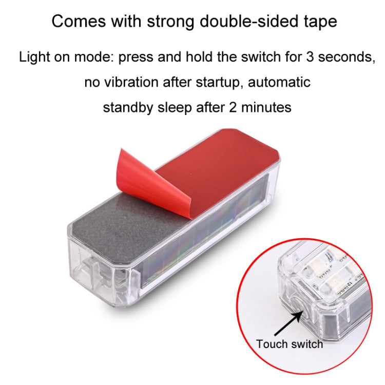 Solar Car Warning Double-Row Flashing Lights, Color: Yellow White - Warning Lights by buy2fix | Online Shopping UK | buy2fix