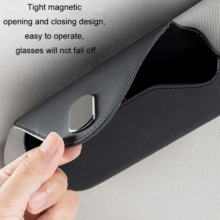 Car Sun Visor Interior Storage Glasses Bag(Black) - Sunglasses & Glasses Clips by buy2fix | Online Shopping UK | buy2fix