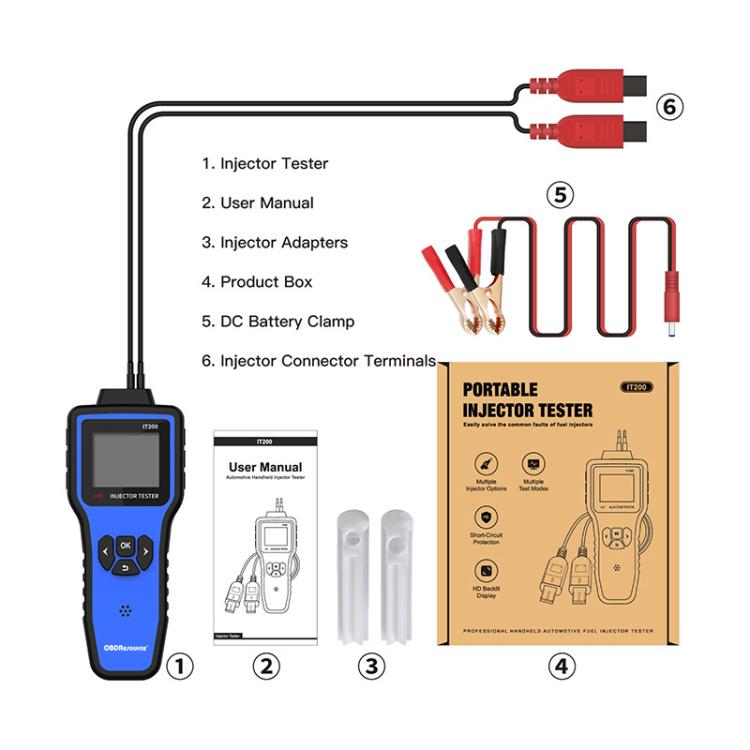 OBDResource 5V/12V Automotive Fuel Injector Custom Settings Dual Head Tester - Electronic Test by OBDResource | Online Shopping UK | buy2fix