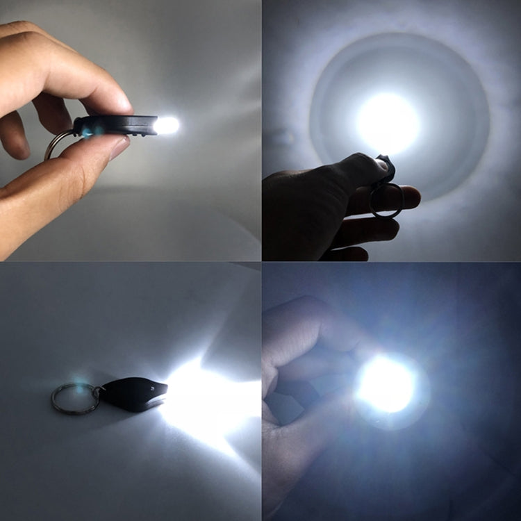 2 PCS Mini Pocket Keychain Flashlight Micro LED Squeeze Light Outdoor Camping Ultra Bright Emergency Key Ring Light Torch Lamp(White) - Camping Lighting by buy2fix | Online Shopping UK | buy2fix