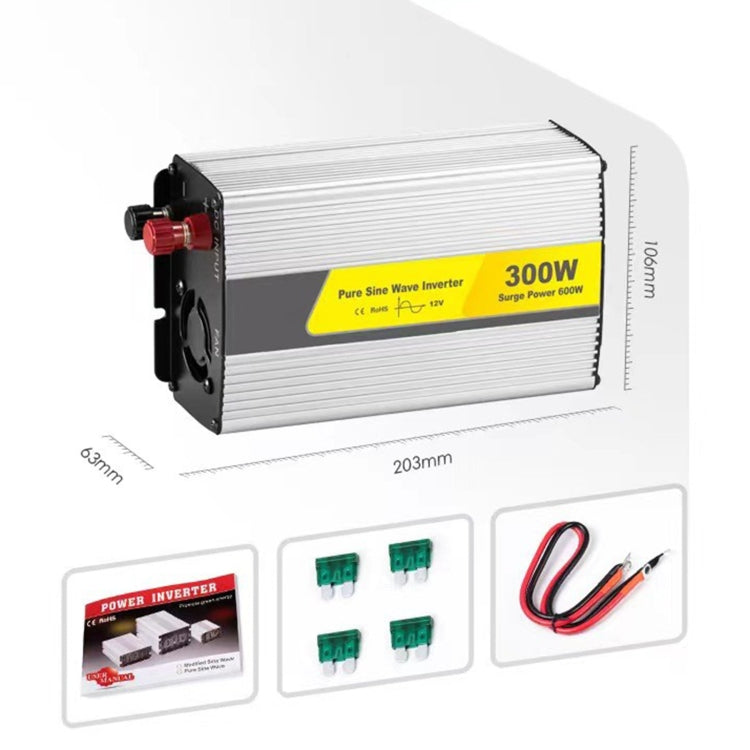 SUVPR DY-LG300S 300W DC 12V to AC 220V 50Hz Pure Sine Wave Car Power Inverter with Universal Power Socket - Pure Sine Wave by SUVPR | Online Shopping UK | buy2fix