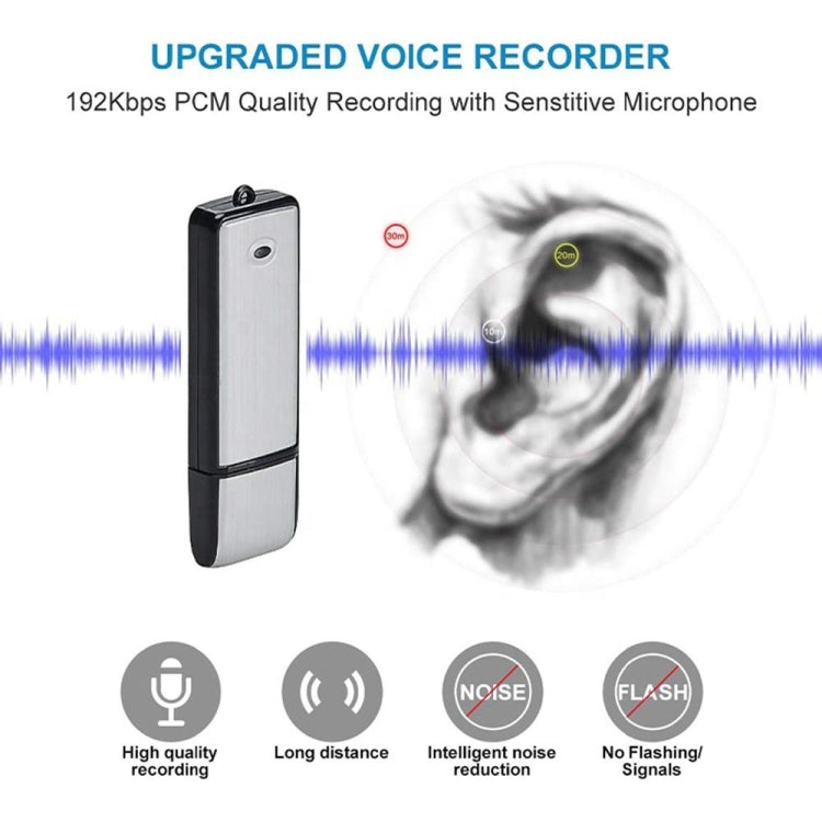 SK858 32GB Rechargeable Portable U-Disk Meeting Voice Recorder (Black) - U-Disk Recorder by buy2fix | Online Shopping UK | buy2fix