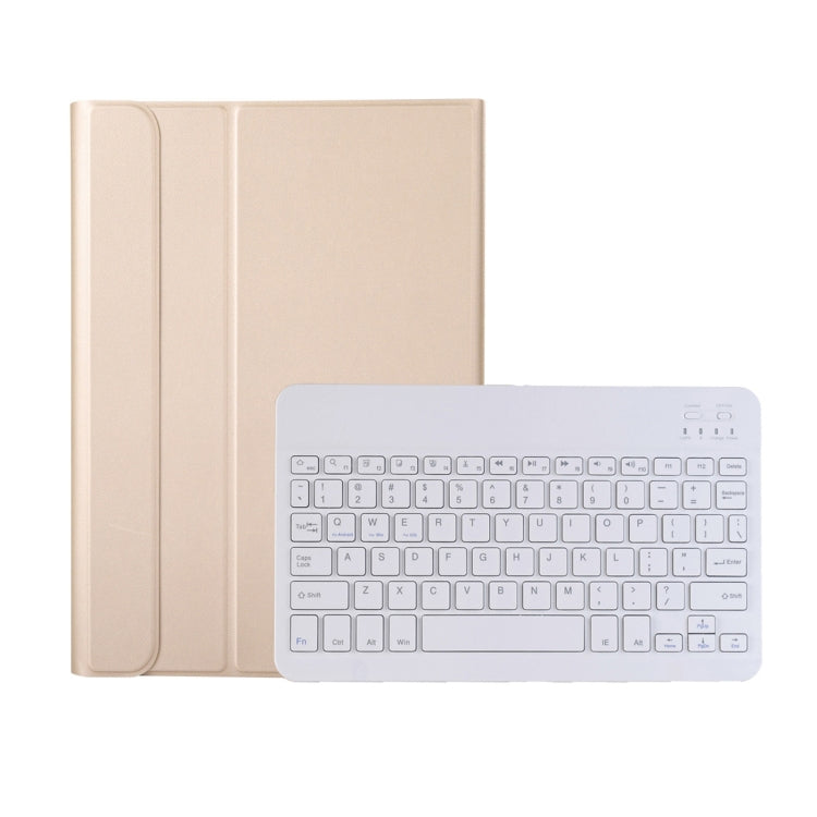 AK10 2 in 1 Detachable Bluetooth Keyboard + Lambskin Texture TPU Protective Leather Tablet Case with Holder for Lenovo Qitian K10 TB-X6C6X(Gold) - Lenovo Keyboard by buy2fix | Online Shopping UK | buy2fix