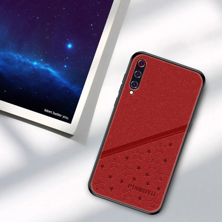 PINWUYO Full Coverage Waterproof Shockproof PC+TPU+PU Case for Xiaomi Mi 9(Red) - Xiaomi Cases by dibase | Online Shopping UK | buy2fix