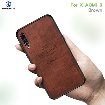 PINWUYO Shockproof Waterproof Full Coverage PC + TPU + Skin Protective Case for Xiaomi Mi 9(Brown) - Xiaomi Cases by PINWUYO | Online Shopping UK | buy2fix