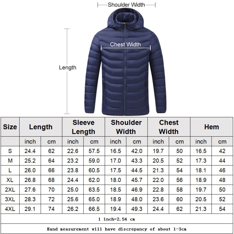 USB Heated Smart Constant Temperature Hooded Warm Coat for Men and Women (Color:Black Size:S) - Down Jackets by buy2fix | Online Shopping UK | buy2fix