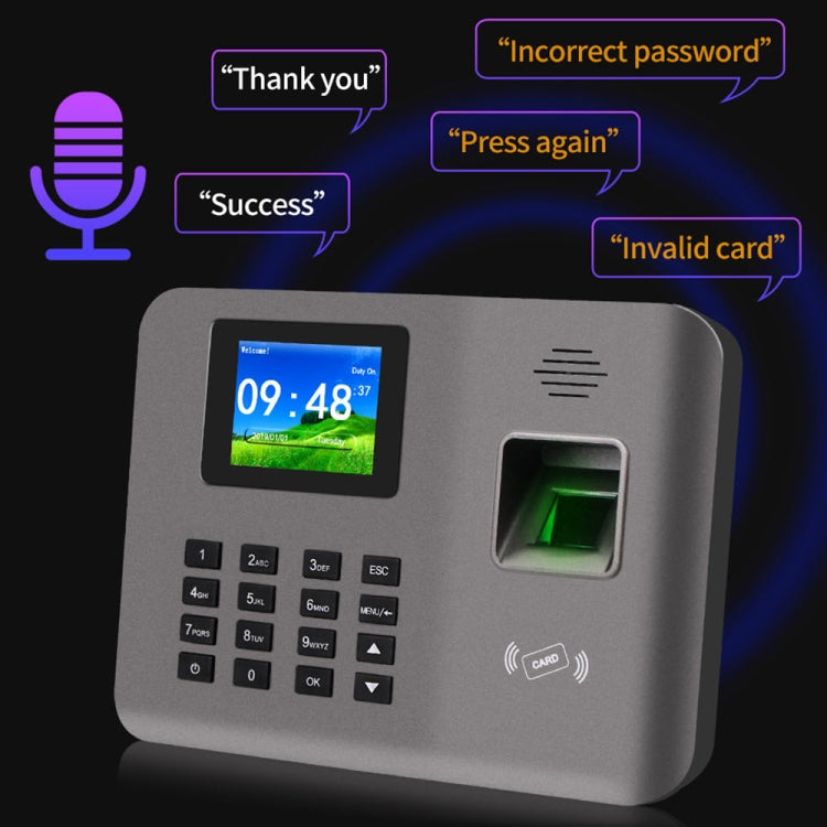 Realand AL325D Fingerprint Time Attendance with 2.4 inch Color Screen & ID Card Function & WiFi & Battery - Security by Realand | Online Shopping UK | buy2fix