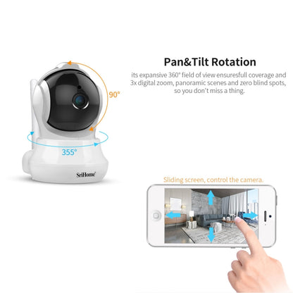 SriHome SH020 3.0 Million Pixels 1296P HD AI IP Camera, Support Two Way Talk / Auto Tracking / Humanoid Detection / Night Vision / TF Card, AU Plug - Security by SriHome | Online Shopping UK | buy2fix